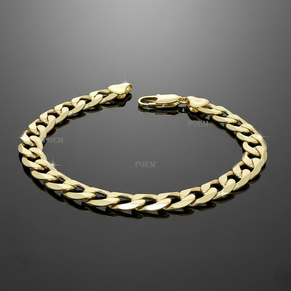 🔖OFERTĂ SPECIALĂ B38 Brățară „Power Links” placată cu aur 14k BR985