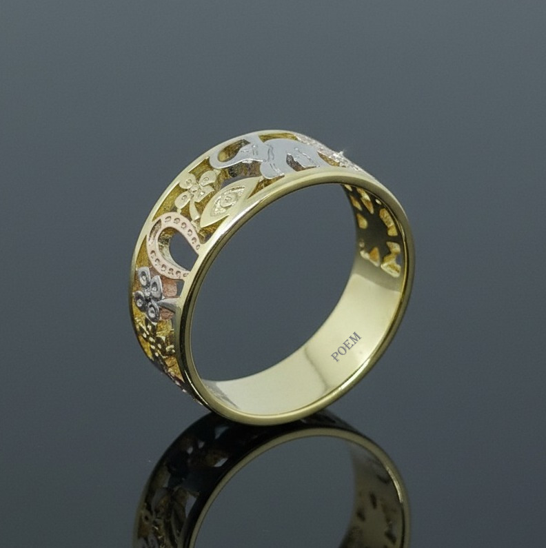 I35 Inel „Talisman” placat cu aur 14k IR617