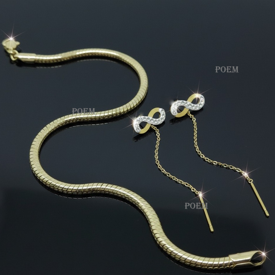 🔖OFERTĂ SPECIALĂ- Set „Infinit” placat cu aur 14k SRY