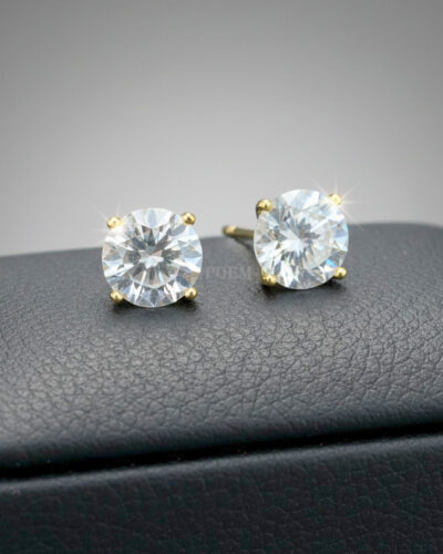 C22 Cercei „Diamond” placați cu aur 14k CR2145