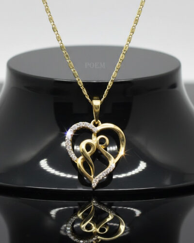 L45 Lanț „Together” placat cu aur 14k LR1228