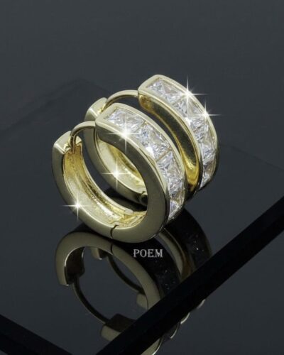 🔖OFERTĂ SPECIALĂ C35 Cercei „Diamond Passion” placați cu aur 14k CC226