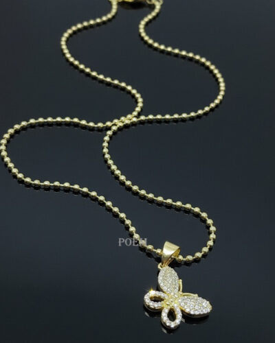 L45 Lanț „Butterfly” placat cu aur 14k LC1455