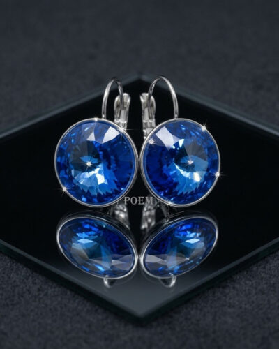 C45 Cercei „Ocean Spark” placați cu aur alb 18k CR2265