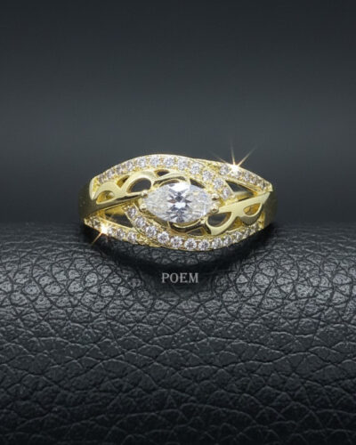 I30 Inel „Lueur Fine” placat cu aur 14k IR730