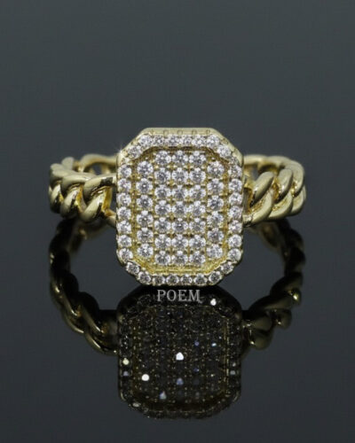 I35 Inel „Brilla” placat cu aur 14k IR740