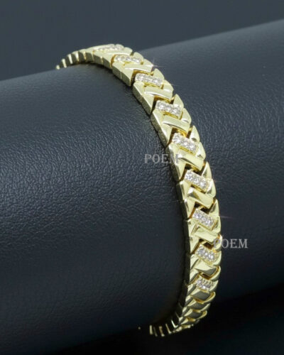 B55 Brățară "Braided Luxe" placată cu aur 14k BC1165