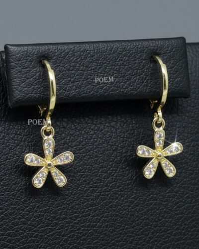 C27 Cercei „Floralia” placați cu aur 14k CC316