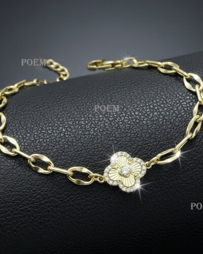 B40 Brățară "Alhambra Crystal" placată cu aur 14k BC1145