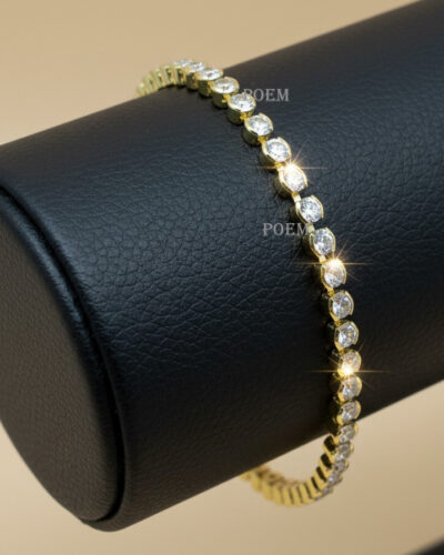 B40 Brățară "Luxaris" tip tennis placată cu aur 14k BC1150