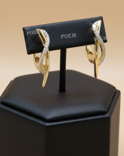 C26 Cercei „Stylis Glow” placați cu aur 14k CC322