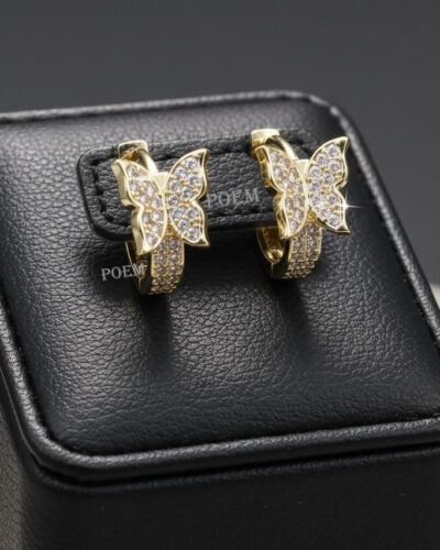 C28 Cercei „Shimmer Wings” placați cu aur 14k CC325