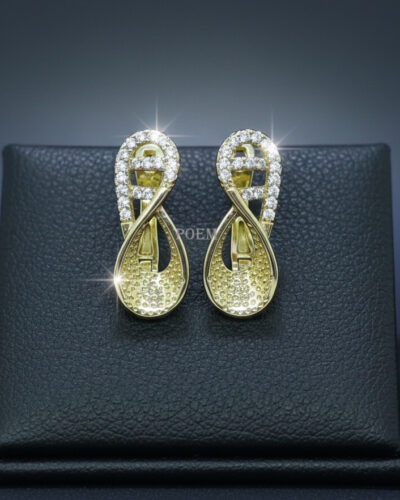 🔖OFERTĂ SPECIALĂ C28 Cercei „Elysian Infinite” placați cu aur 14k CC330