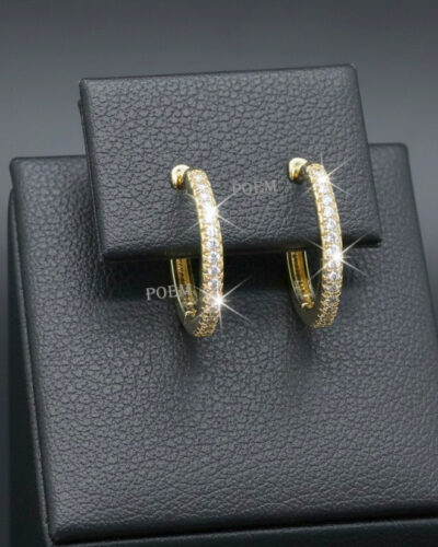 C30 Cercei „Gleaming Loop" placați cu aur 14k CC333