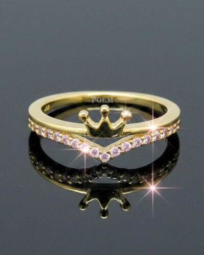 I25 Inel „Noble Crown” placat cu aur 14k IR770