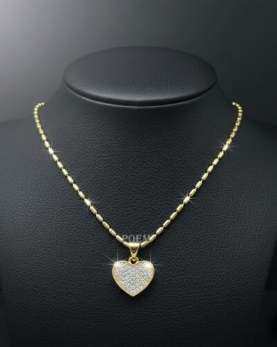 L40 Lanț „Imperial Heart” placat cu aur 14k LC1485