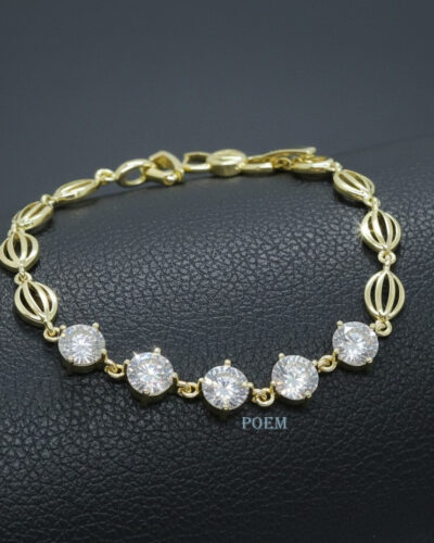 🔖OFERTĂ SPECIALĂ B38 Brățară "Diamond Rhythm" placată cu aur 14k BC1310