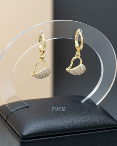 🔖OFERTĂ SPECIALĂ C28 Cercei „Toi et moi” placați cu aur 14k CC355