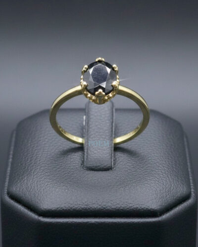 I28 Inel „Onyx Allure” placat cu aur 14k IR810