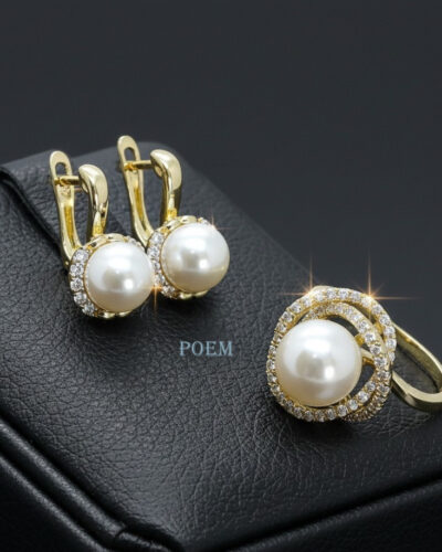 I75 Set „Pearl Mirage” placat cu aur 14k SRP