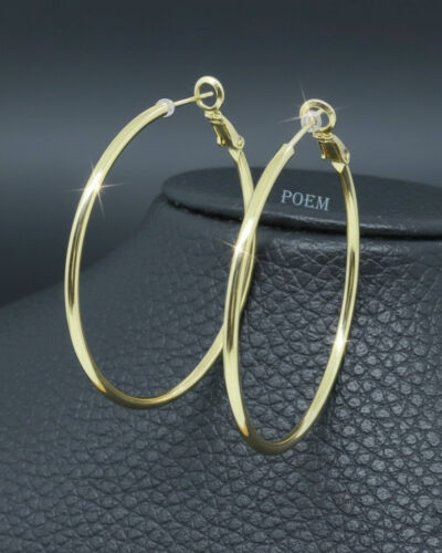 C45 Cercei „Classic Circle” placați cu aur 14k CC385
