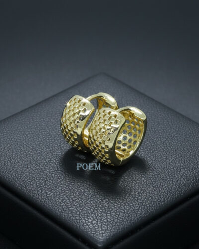 C24 Cercei „Gold Dotted” placați cu aur 14k CR2311