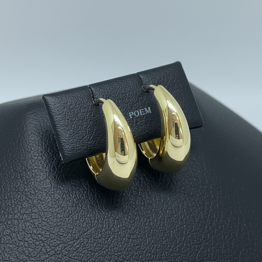 C30 Cercei „Golden Loop” placați cu aur 14k CR2343