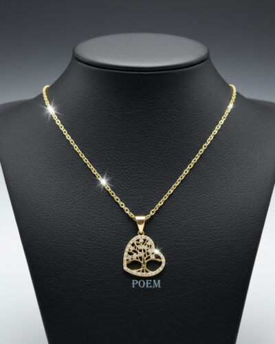 L45 Lanț „Eternal Tree” placat cu aur 14k LC1690