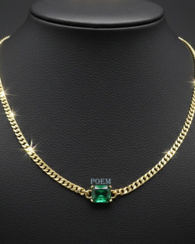 L45 Lanț „Emerald Shine” placat cu aur 14k LC1545