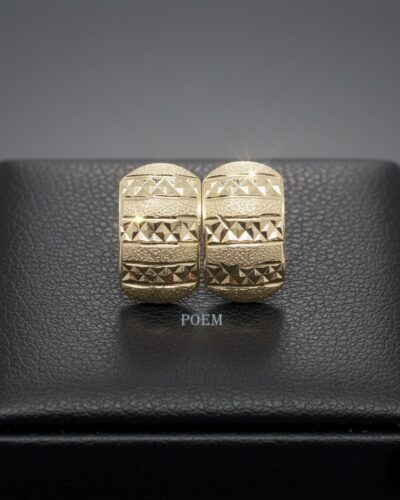 C30 Cercei „Geometric” placați cu aur 14k CR2302