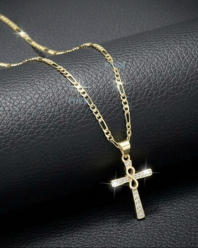 L45 Lanț „Infinite Faith” placat cu aur 14k LC1570