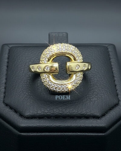🔖OFERTĂ SPECIALĂ I35 Inel „Diamond Glow” placat cu aur 14k IR885
