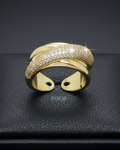 🔖OFERTĂ SPECIALĂ I35 Inel „Eternal Spark” placat cu aur 14k IR890