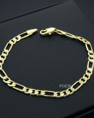 🔖OFERTĂ SPECIALĂ B25 Brățară "Figaro placată cu aur 14k BC1380