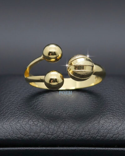 🔖OFERTĂ SPECIALĂ I28 Inel „Golden Spheres” placat cu aur 14k IR840