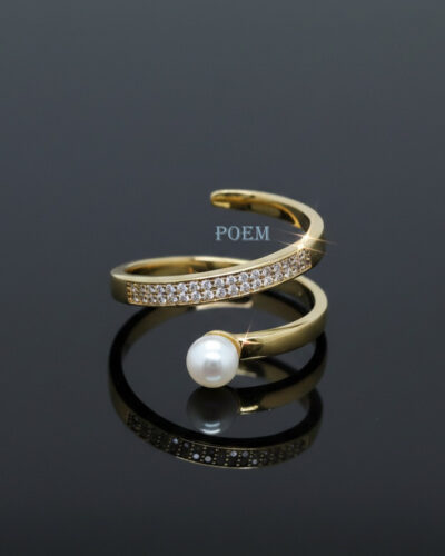 I30 Inel „Royal Pearl” placat cu aur 14k IR870