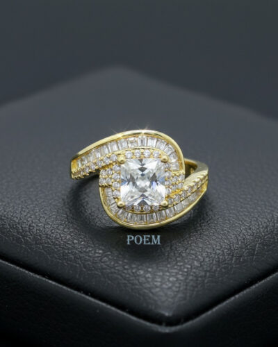 🔖OFERTĂ SPECIALĂ I35 Inel „Regal Light” placat cu aur 14k IR880