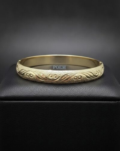 B55 Brățară „Etched Elegance” placată cu aur 14k BBR1415