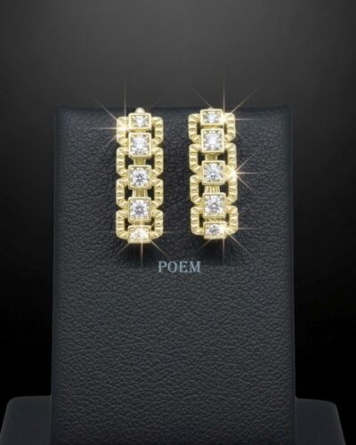 C32 Cercei „Luxe Brillant” placați cu aur 14k CC457